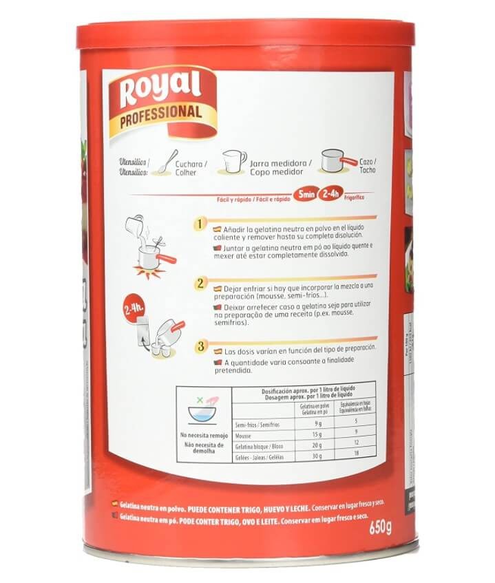 Royal Gelatina Neutra Profesional 650G