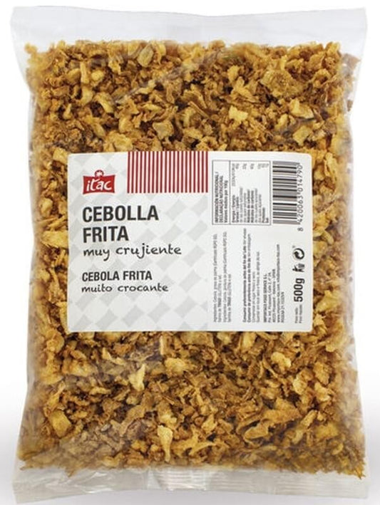 Itac Cebolla Frita 500 g - El Topping Crujiente Perfecto para Realzar el Sabor de Tus Platos