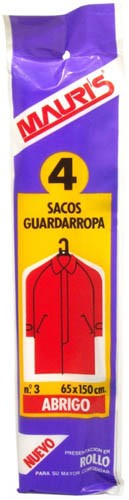 Mauri´s Abrigo Sacos Guardarropa n3 65X150cm 5U
