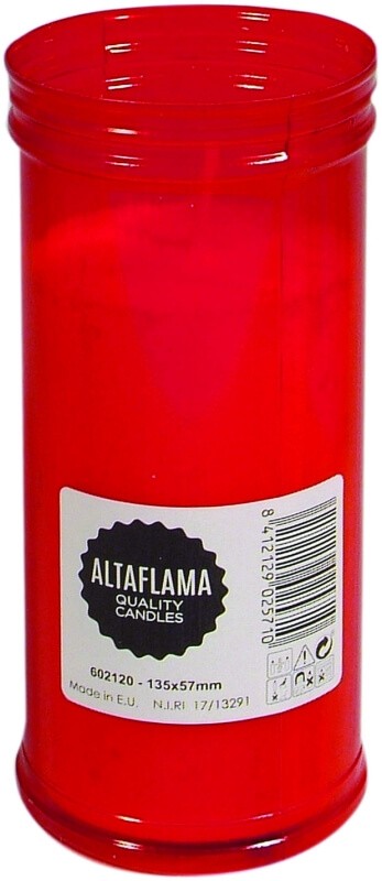 Roura Altaflama Velón Rojo 135 x 57mm