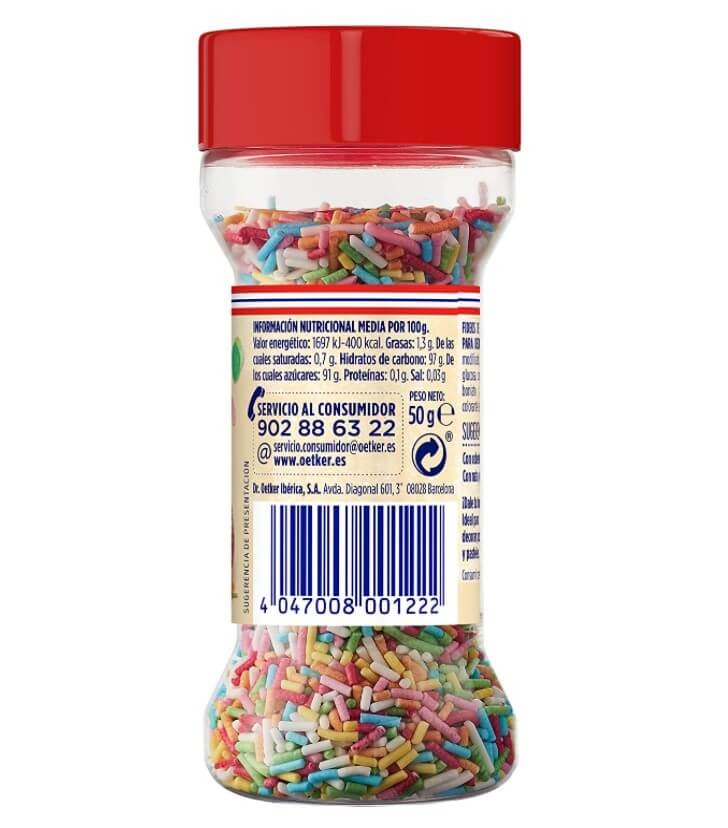Dr. Oetker Fideos de Colores 50G
