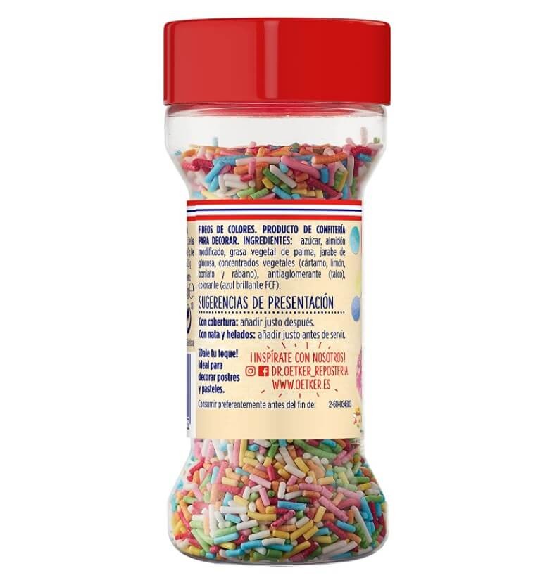 Dr. Oetker Fideos de Colores 50G