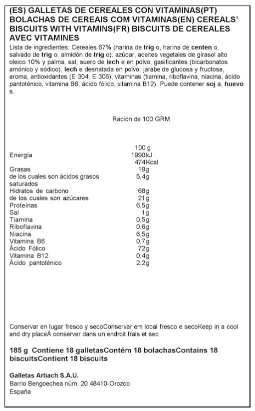 Artiach Dinosaurus Galletas de Cereales 185 g – Energía y Diversión en Cada Bocado