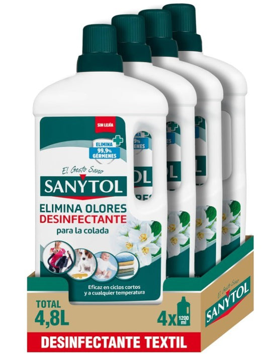 Sanytol Desinfectante Textil 1.2 L - Pack de 4