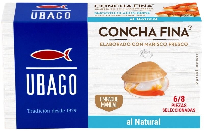 Ubago Concha Fina al Natural 90g – Marisco Fresco de Sabor Auténtico, Directo del Mar a tu Mesa