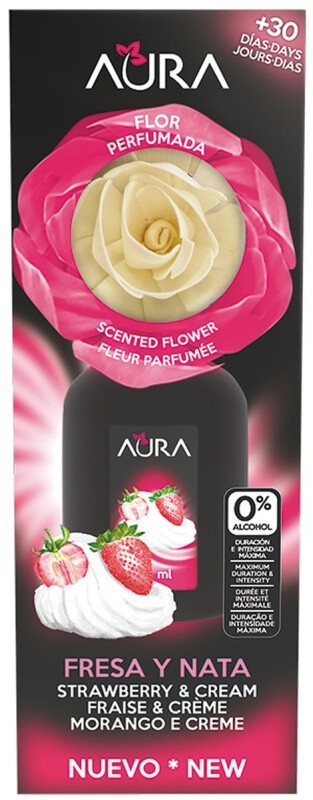 Aura Ambientador Flor Fresa y Nata 40Ml