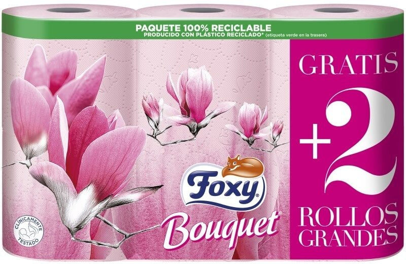 Foxy Bouquet Papel Higiénico 6 Rollos Grandes