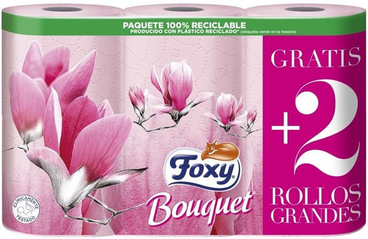 Foxy Bouquet Papel Higiénico 6 Rollos Grandes