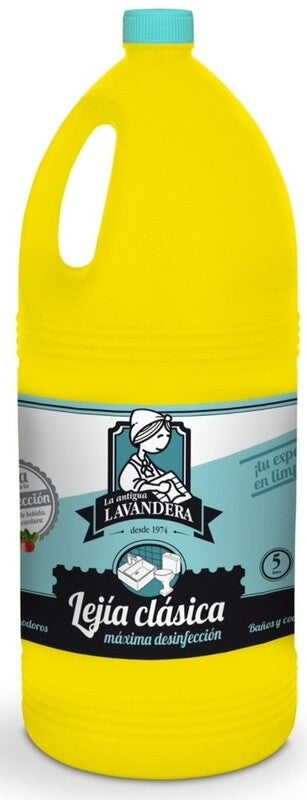 La Antigua Lavandera Lejía Amarilla 5L - Potencia Desinfectante para Todo el Hogar