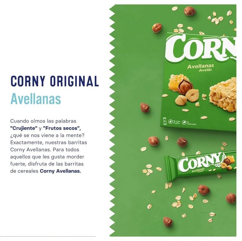 Corny Barritas de Cereales con Avellanas Pack 6 x 25 gr
