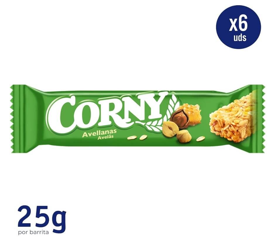 Corny Barritas de Cereales con Avellanas Pack 6 x 25 gr