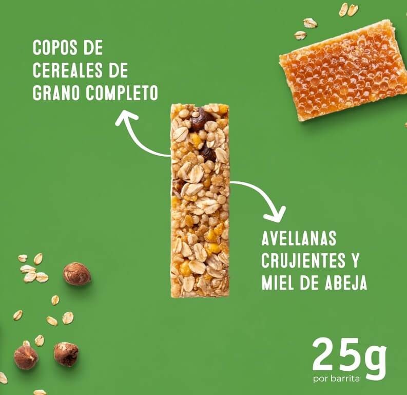 Corny Barritas de Cereales con Avellanas Pack 6 x 25 gr
