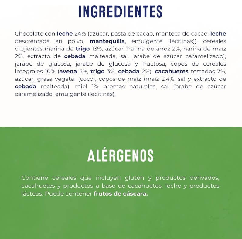 Corny Barritas de Cereales con Avellanas Pack 6 x 25 gr