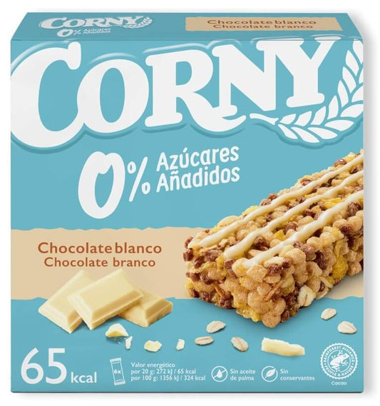 Corny Barritas de Cereales Chocolate Blanco Pack de 6 x 20 gr