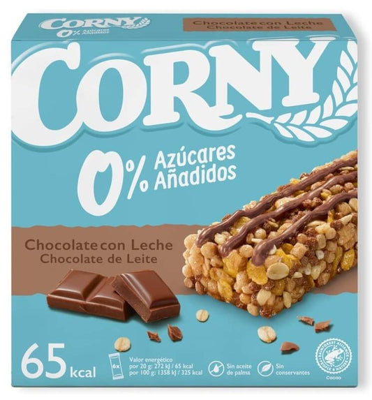 Corny Barritas de Cereales Chocolate con Leche Pack de 6 x 20 gr