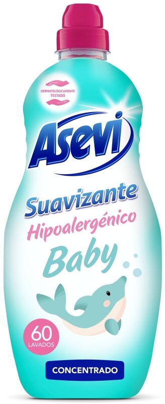Asevi Suavizante Hipoalergénico Baby 60D 1.38L - Suavidad y Cuidado para la Ropa del Bebé