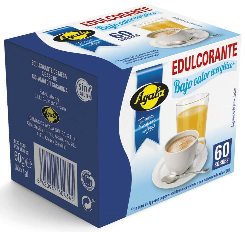 Ayala Edulcorante en 60 Sobres x 1G