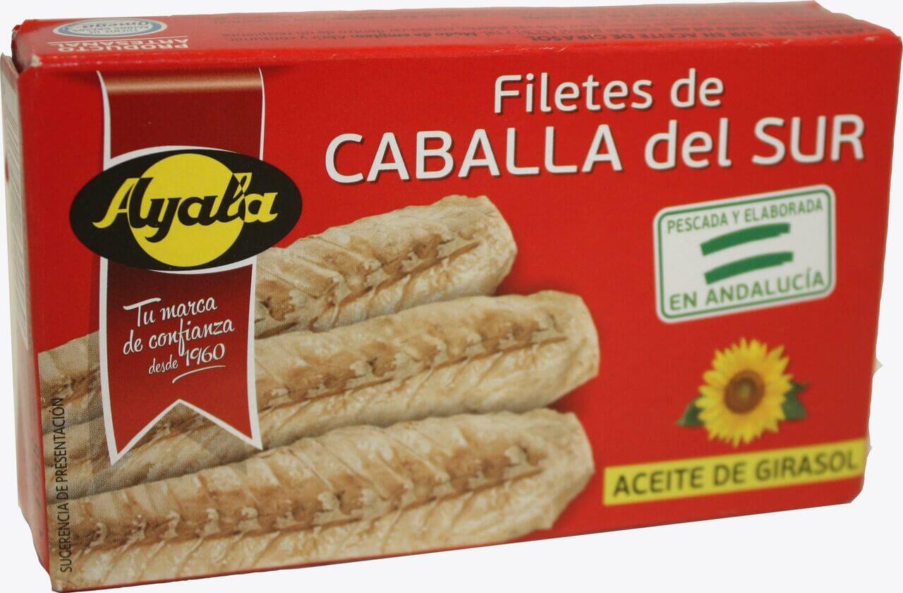 Ayala Filetes de Caballa del Sur en Aceite de Girasol 60G