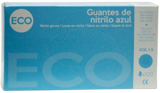 Eco Guante Nitrilo S Azul 100U