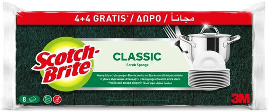 Scoth Brite Esponja Verde Classic 4+4U