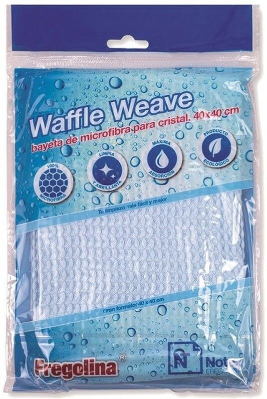 Fregolina Bayeta Waffle Weave de Microfibra para Cristal 40x40 cm