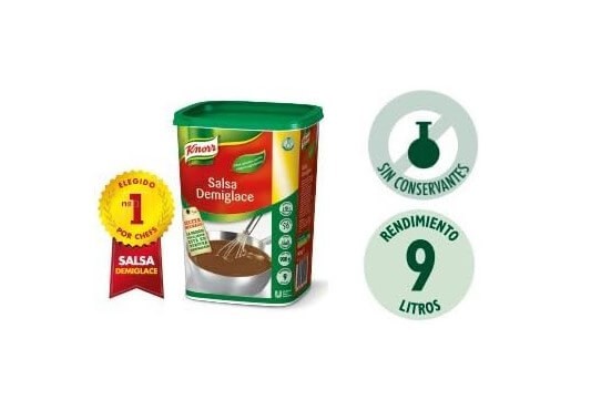 Knorr Salsa Demi-Glace 900 g - Base de Salsa Profesional para Platos con Sabor Excepcional