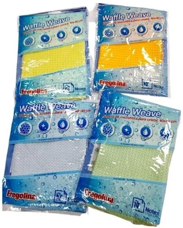 Fregolina Bayeta Waffle Weave de Microfibra para Cristal 40x60 cm - Limpieza Profesional (1 Unidad)
