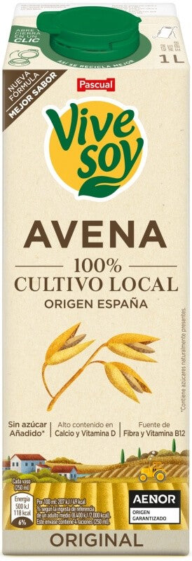 Vive Soy Bebida Avena Pk 6 x 1L
