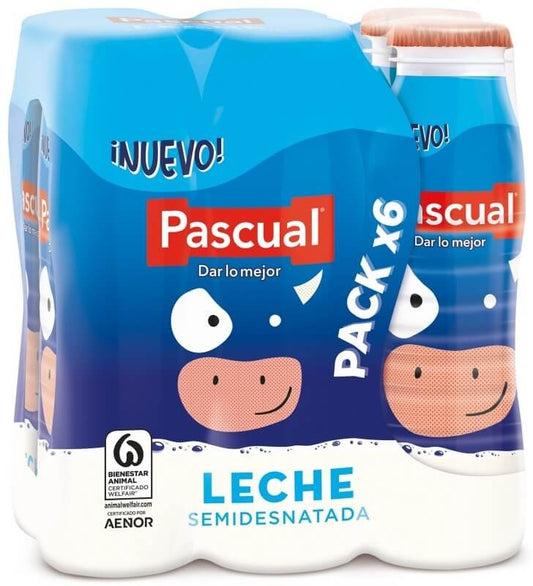 Pascual Leche Semidesnatada Pet 188 Pk6