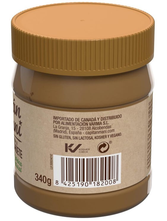 Capitán Maní Crema de Cacahuete 100% 340G