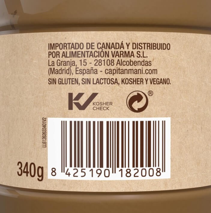 Capitán Maní Crema de Cacahuete 100% 340G