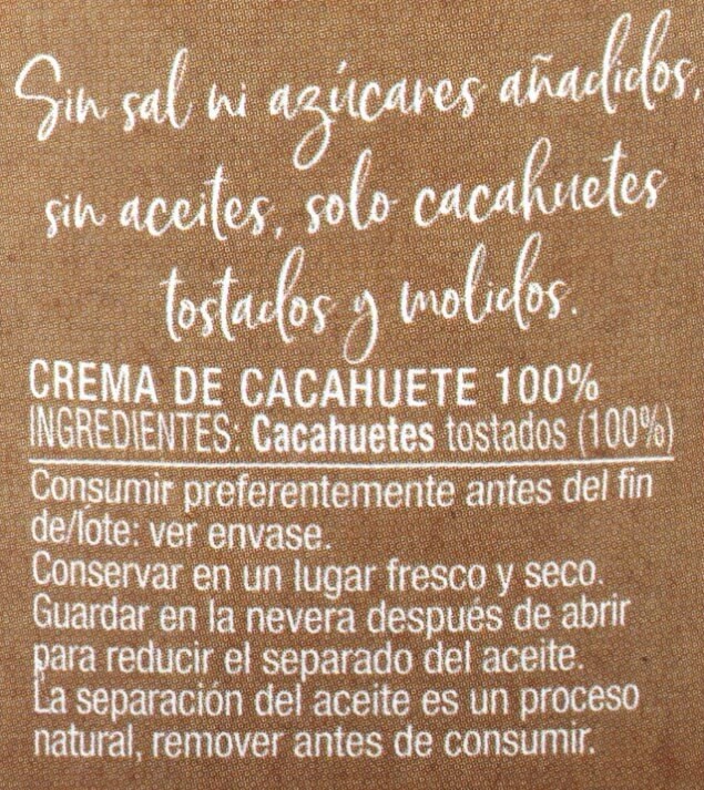 Capitán Maní Crema de Cacahuete 100% 340G