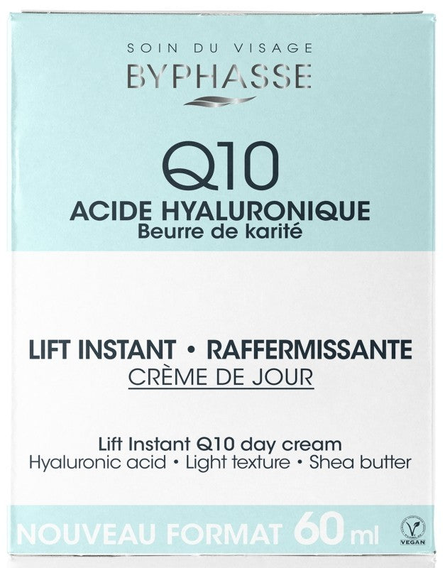 Byphasse Q10 Crema de Día con Ácido Hialurónico y Manteca de Karité 60 ml – Reafirma, Hidrata y Embellece tu Piel Cada Mañana