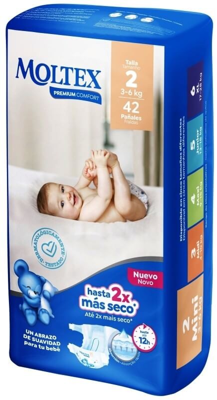Moltex Prem Comf T-2 3-6Kg 42Pñ