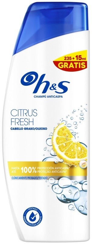 H&S Champú Anticaspa Citrus Fresh 235 + 15Ml