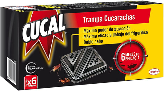 Cucal Trampa Cucarachas 6U – Control Eficaz de Cucarachas en tu Hogar