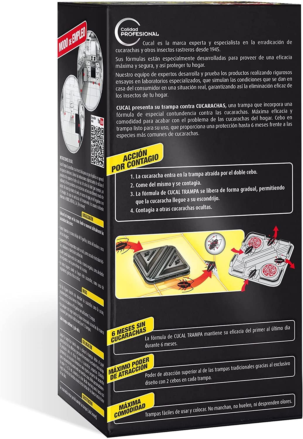 Cucal Trampa Cucarachas 6U – Control Eficaz de Cucarachas en tu Hogar