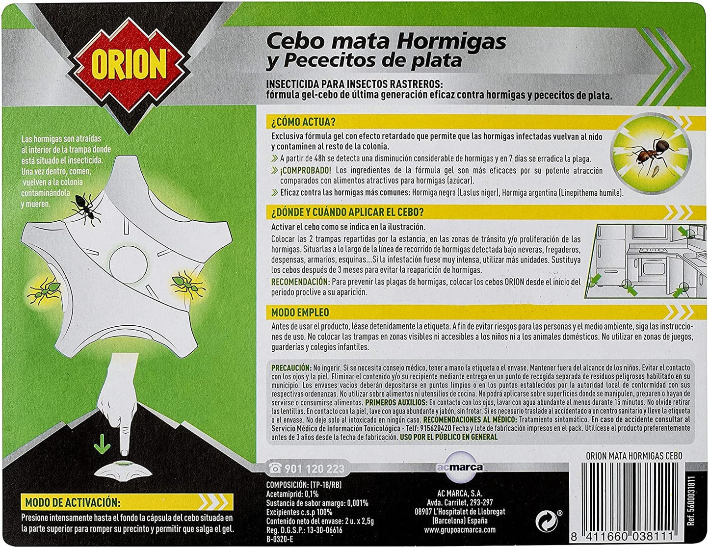Orion Cebo en Gel Matahormigas 2U