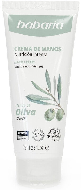 Babaria Crema de Manos Nutrición Intensa Aceite de Oliva 75Ml