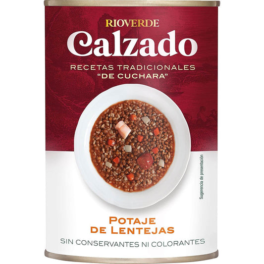 Rioverde Calzado Potaje de Lentejas 400G - El Auténtico Sabor de la Cocina Tradicional