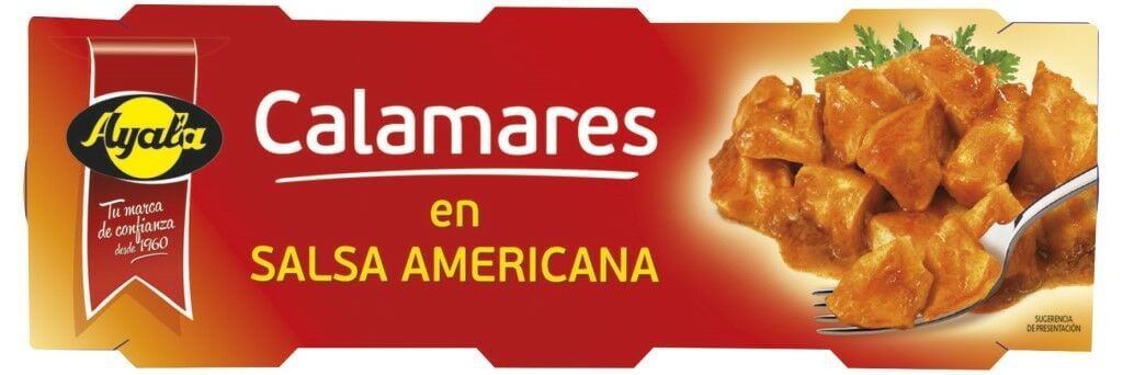Ayala Calamares en Salsa Americana 3x55G