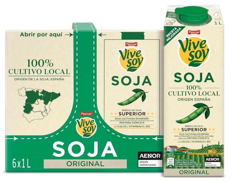 Vive Soy Soja Original Pack 6 x 1L