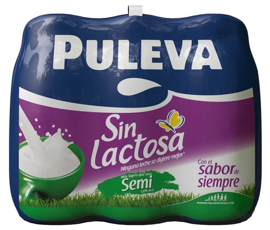 Puleva Leche Sin Lactosa Semi Pack 6x1L - El Sabor de Siempre, Fácil de Digerir