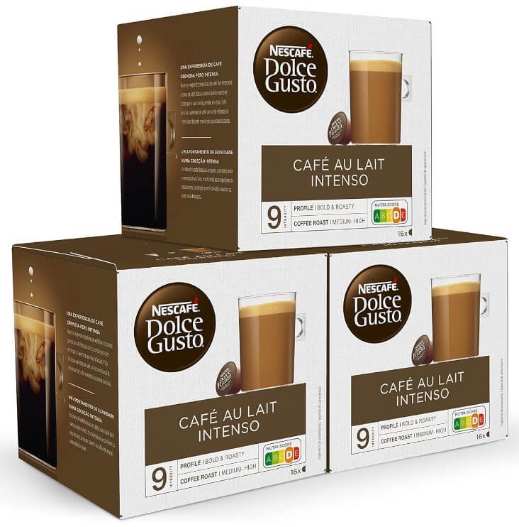Nescafé Dolce Gusto Café con Leche Intenso 48 Cápsulas - Sabor y Crema en Cada Taza