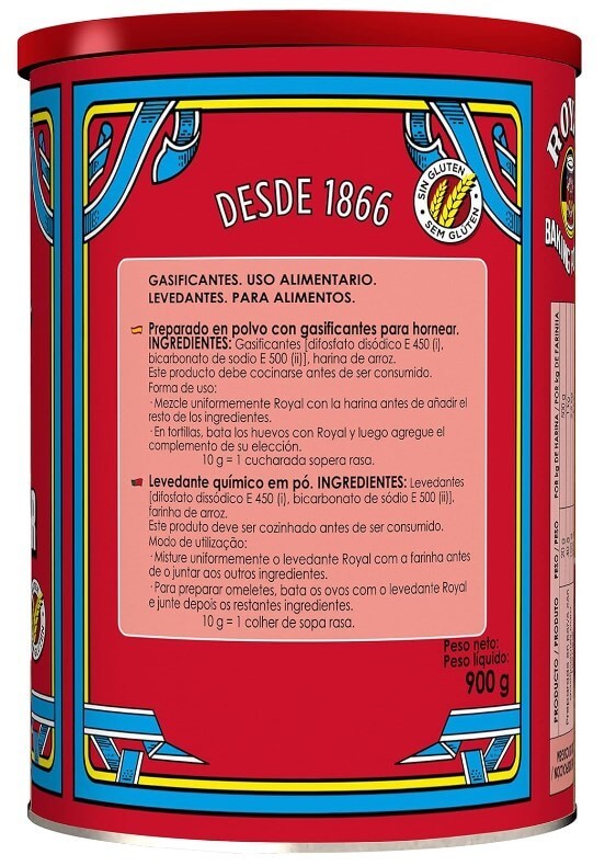 Royal Levadura Clásica en Polvo 900G