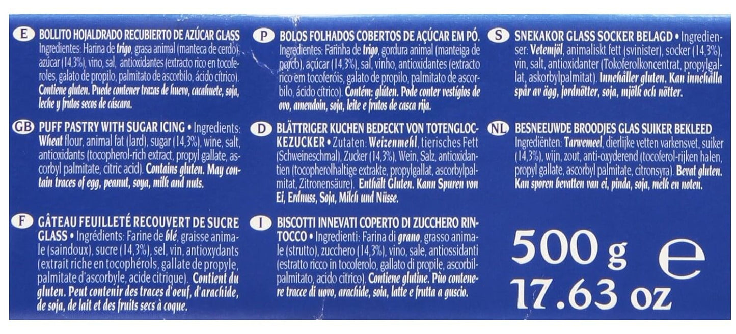 Reglero Pastas Nevaditos 500 g - Deliciosas Pastas con un Toque de Azúcar