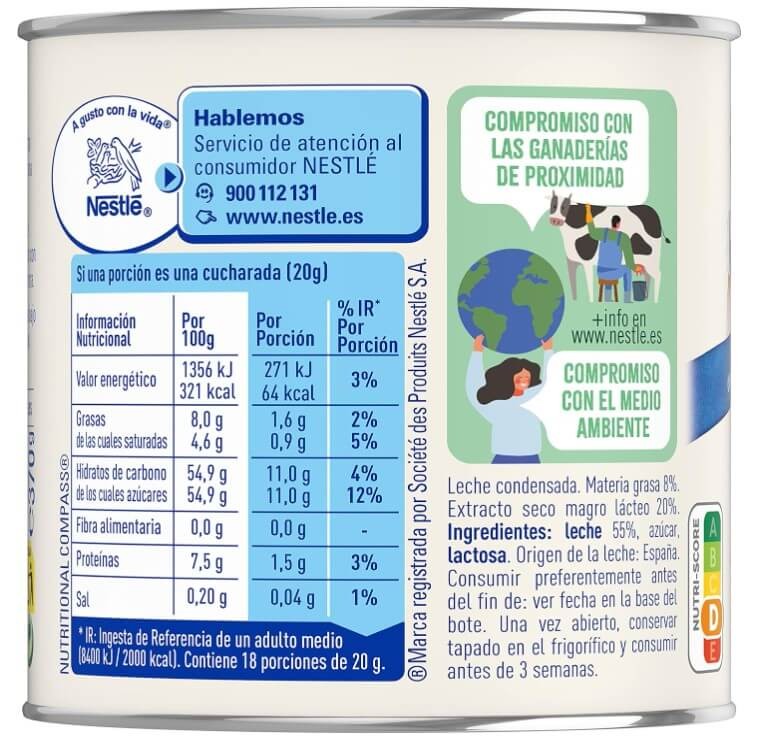 Nestlé La Lechera Leche Condensada Original 370 g - Sabor Dulce y Cremoso para Tus Recetas
