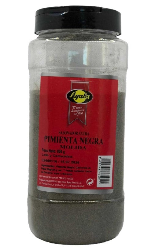 Ayala Pimienta Negra Molida 800G - Sazonador Extra de Alta Calidad