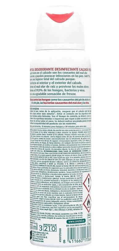 Sanytol Desodorante Desinfectante de Calzado 3x150 ml (450 ml Total)