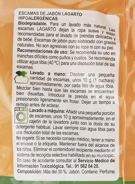 Lagarto Escamas de Jabón Natural 400G